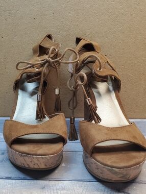 G by Guess Women's Lace Up Wedge Sandals Size 10 M